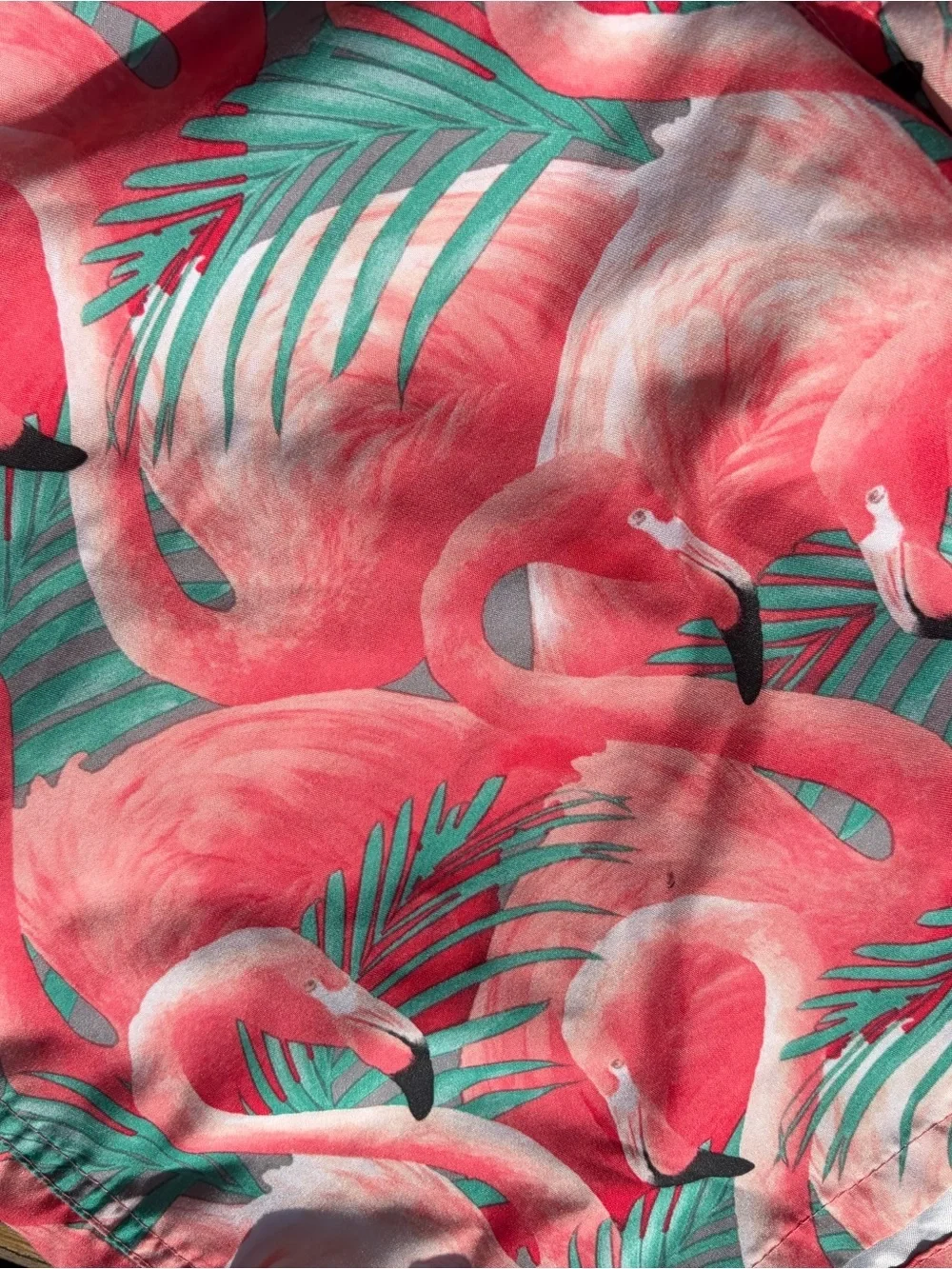 Old Navy Pink Flamingo Print swim Shorts large